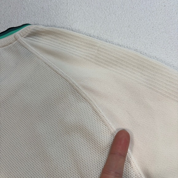 Uniqlo Roger Federer Tennis Polo Men's L Cream RF 2021 Doha Dubai Qatar Henley - Picture 12 of 16